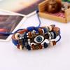 Fashion Pu Leather Bracelet Jewelry Eyes Vintage Style For Men Women KTY