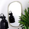 Gold Hanging Circle Wall Mirror in a Gold Metal Frame 35x19.5 cm