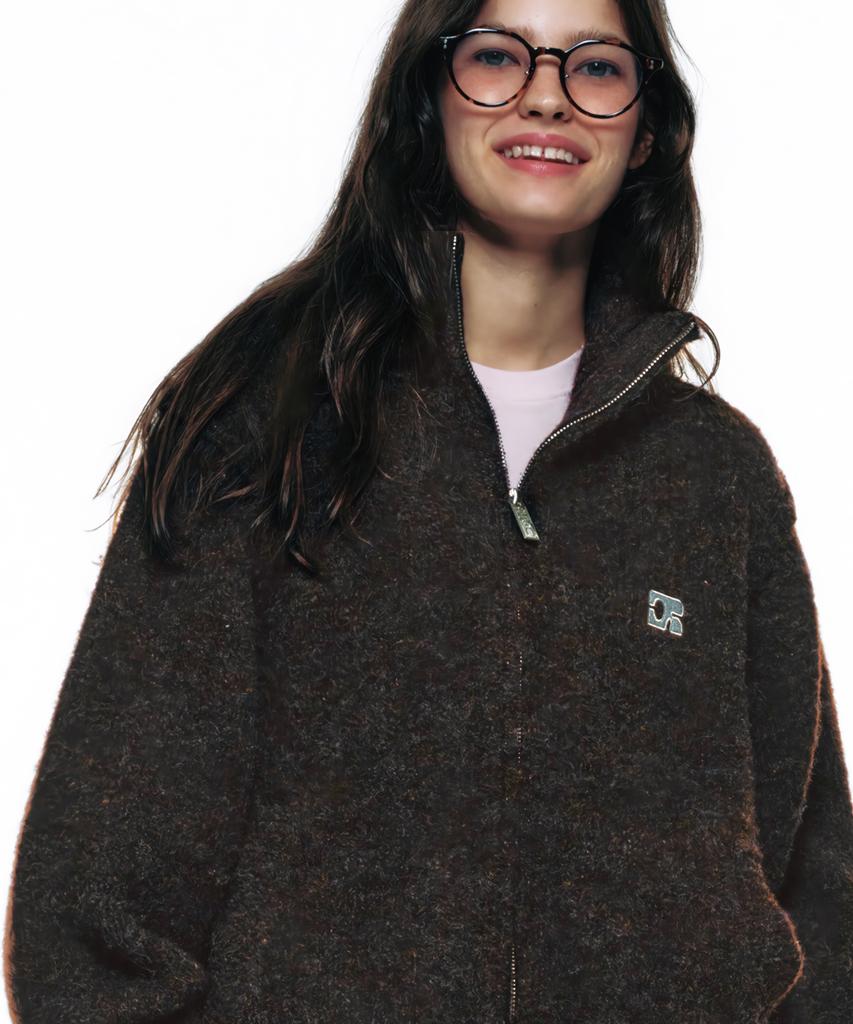 Centaur.Kr Centaur Calming Knit Zip-Up_Brown