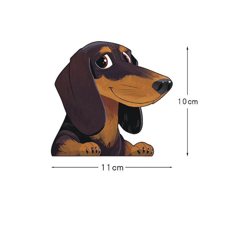 

Наклейки на автомобиль Светоотражающая виниловая наклейка с изображением милой собаки Бульдог Шарпей Скворец Собака Милый стиль Креативные наклейки для лобового стекла