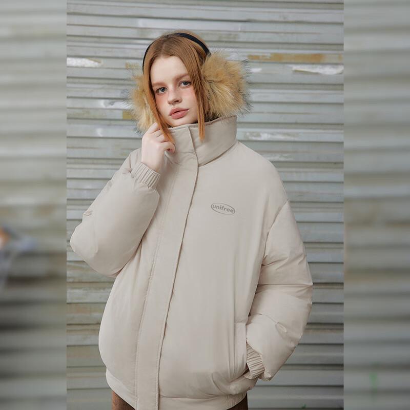 UNIFREE Retro Loose-Fit Stand Collar Padded Jacket