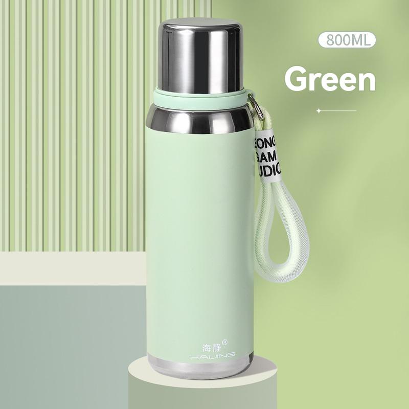 Tazza Termica da 800ML Tazza Sottovuoto Bottiglia per Caffè regali Acciaio Inossidabile A Prova di Perdite Portatile da Esterno Laccetto Tazza da Acqua progettata 316L