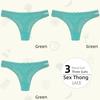Low-Middle Waist Ladies Thong Panties, Non-marking Comfortable Breathable Women's T Pants Lace Sexy Women's Panties