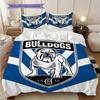 Canterbury Bulldogs Muster Bettwäsche Steppdecke Set Bettbezug Kissenbezug Heimdekoration Geburtstagsgeschenk (1 Bettbezug + 2 Kissenbezüge, ohne Füllung)