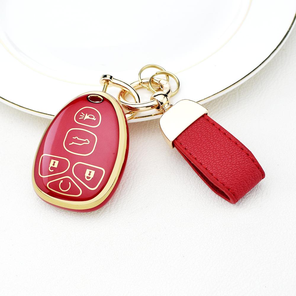 

ТПУ чехол для ключа-брелока для GMC Acadia 2007-2016 Yukon XL/Chevy Suburban Tahoe Traverse/Cadillac Escalade SRX/Buick Enclave красный