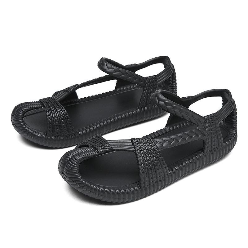 

Модные соломенные сандалии, повседневная обувь инновационного дизайна, мужские легкие домашние тапочки с мягкой подошвой, высококачественные эксклюзивные фирменные шлепанцы 36-37