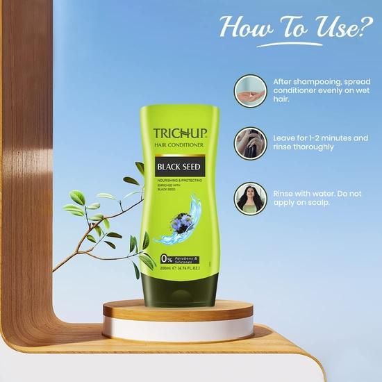 Trichup Black Seed Hair Conditioner - No Parabens & Silicones,200ml (Pack of 3)