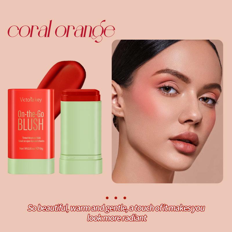 Victoria Key Blush Stick Set: Natural Nude Makeup for Contouring, Highlighting, and Enhancing Complexion