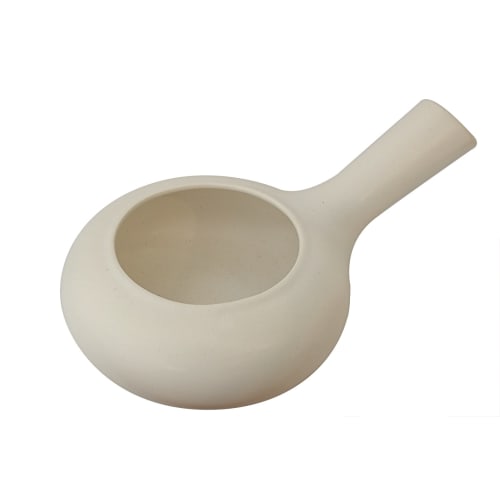 Nankai Tsusho Rokusan Tokoname Roaster, White, Size: Approx. H10 W14 D24 0713-005