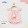 Youqi Newborn Summer Triangle Romper - Thin Style Baby Bodysuit with Straps, Class A, Size 6