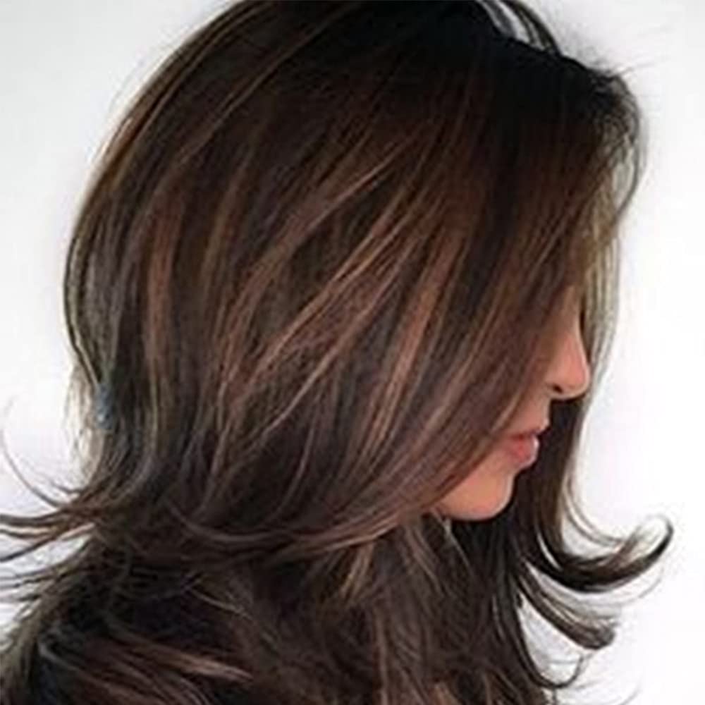 

Парик Длинный Кудрявый Сетка Коричневый Полный Парик Утюжок Моющийся Натуральный Натуральный