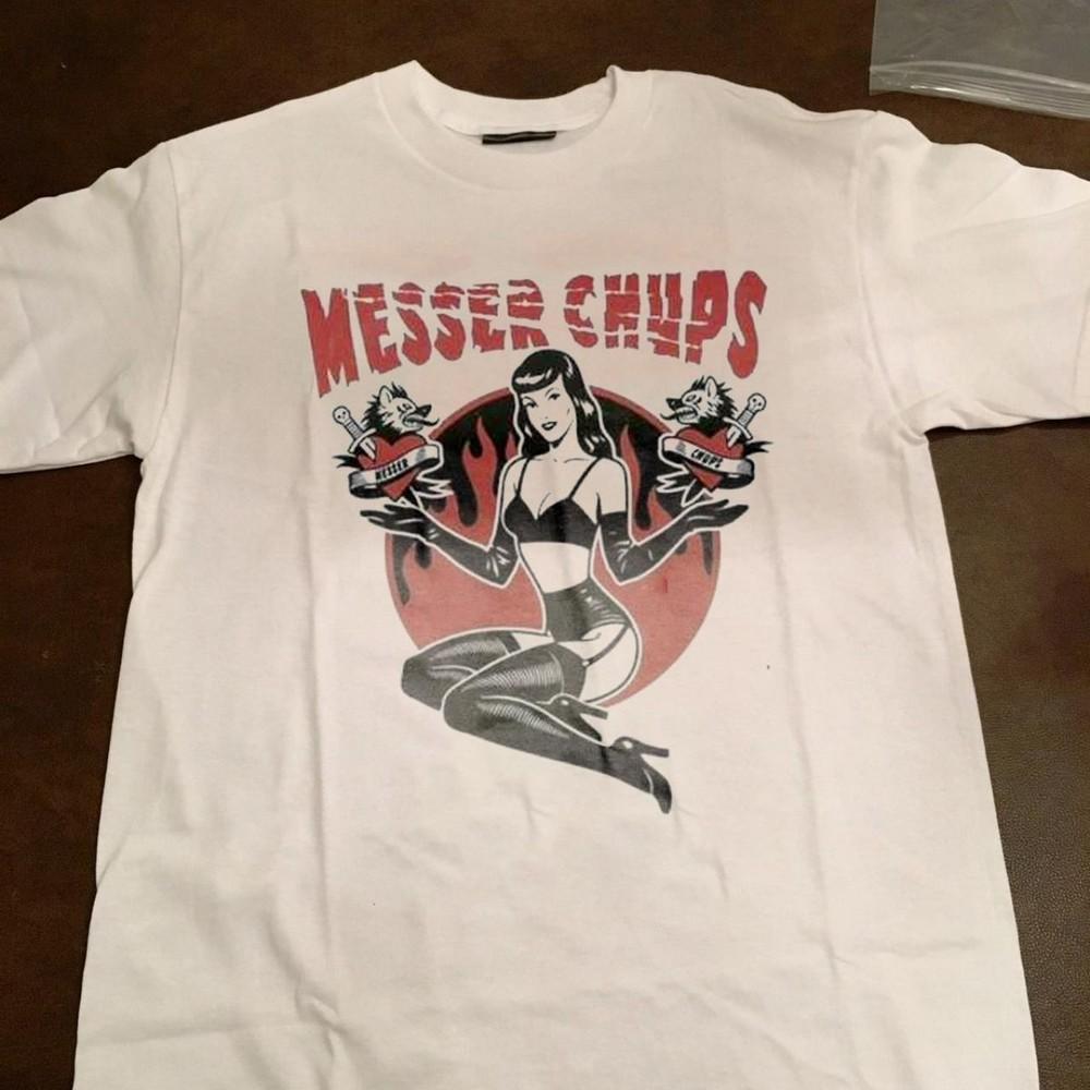 Коллекция Messer Chups Футболка с логотипом группы Унисекс Концертный S до 5XL MQ495 Унисекс Футболка S