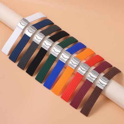 Silicone Watchband 18mm 20mm 22mm 24mm Quick Release for Huawei Watch GT4/GT3 46mm for Seiko for Omega for Fossil Rubber Straps