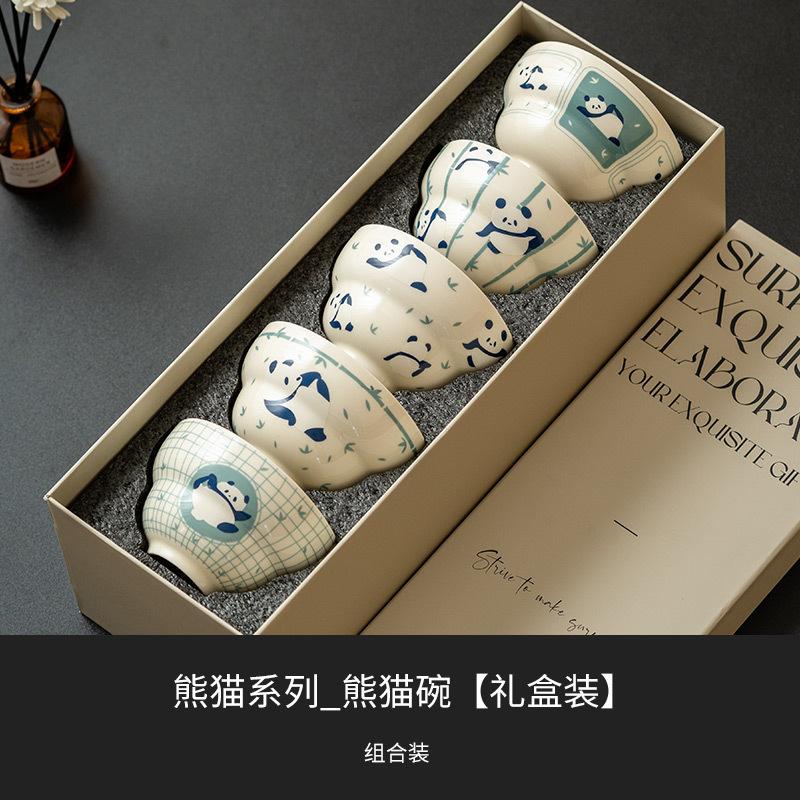 

Керамическая миска Панда Бытовая миска для лапши, риса Милая миска Подарочный набор