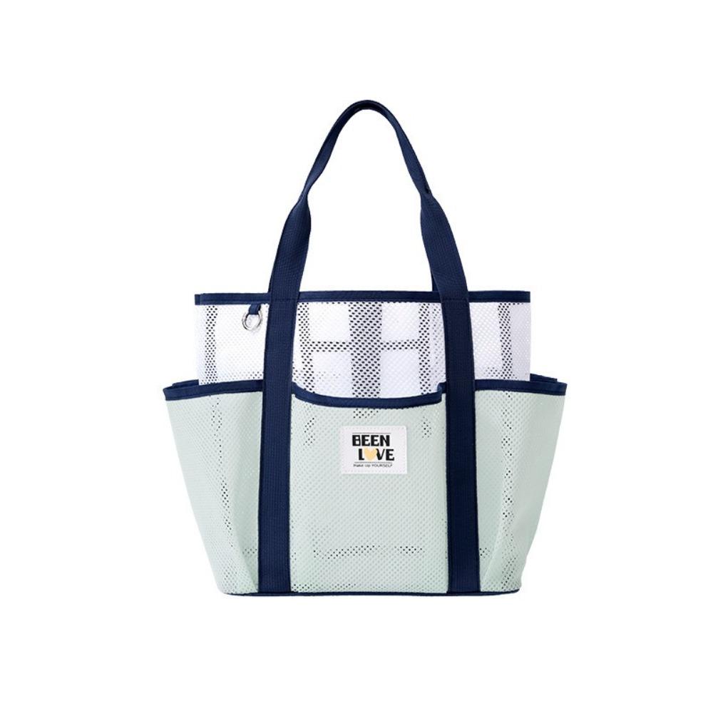 New Portable Handbag Mesh Large Capacity Mesh Wash Bag Cosmetic Bag Unisex