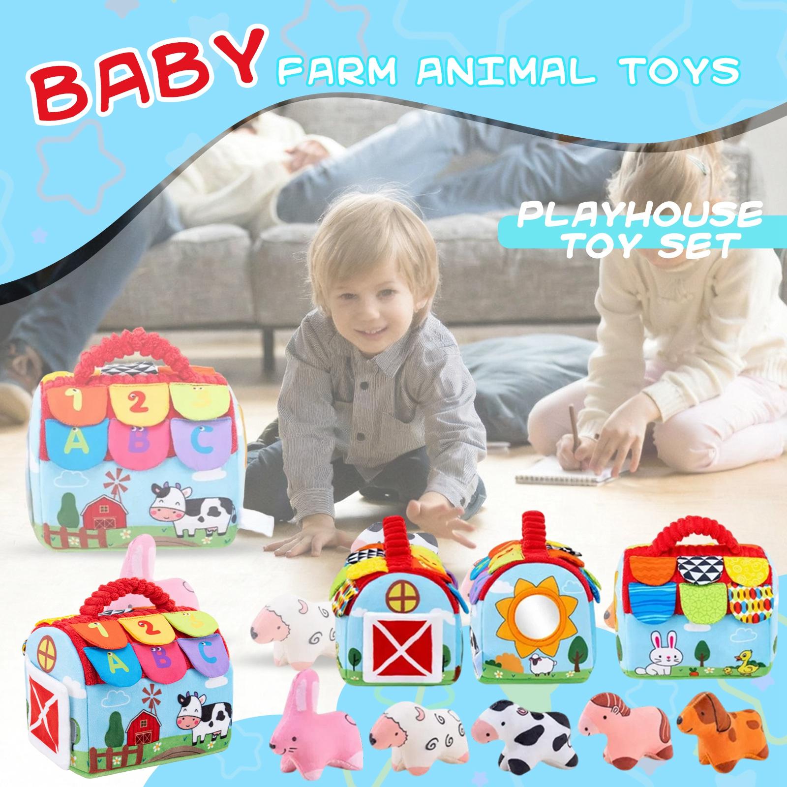 

Baby Farm Animal Toys Baby Playing House Farm Grasp Training Early Education Toys Parent Child Interactive Puzzle Toys One Size