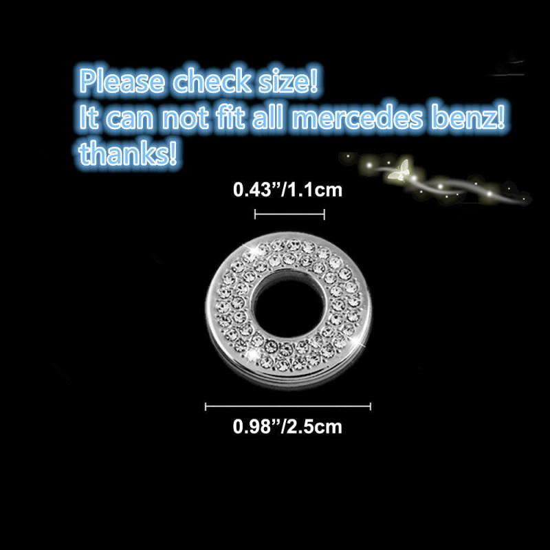 4X For Mercedes Benz E C GLC Class Lift Bolt Sparkle Pull Rod Bling Car Door Lock Pin Ring Cover Crystal