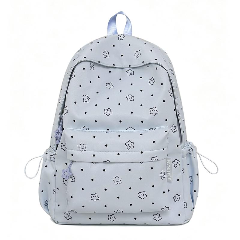 Student's Large Capacity Schoolbag Women's Little Star Print Backpack