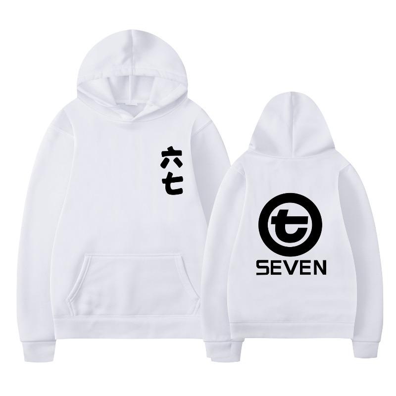 Wu Liuqi Number Hoodie Men's and Women's Harajuku Pullover Street Wear Unisex Autumn Winter Plushed Tops Oversize Sweater