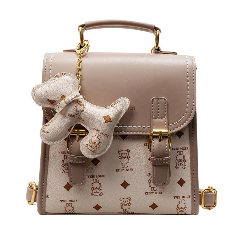 Advanced Texture Small Backpack for Women, New Korean Printed Casual Versatile Student Travel Backpack Trend