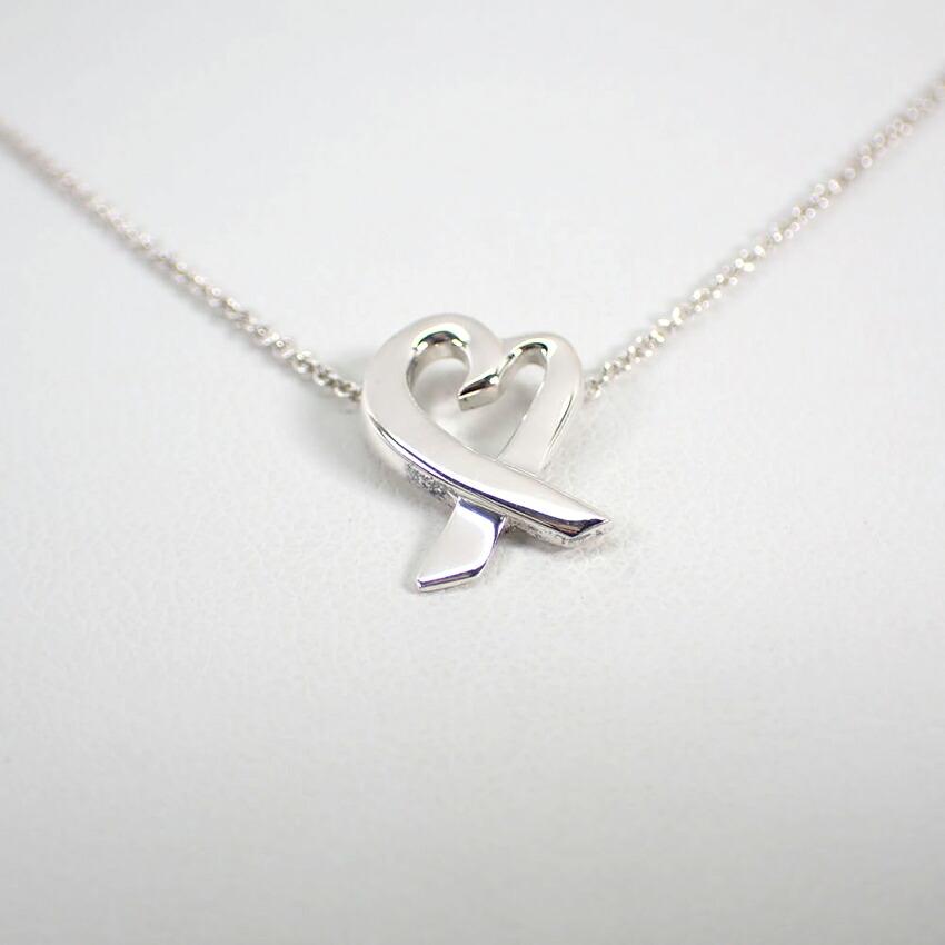 [Used] TIFFANY 925 Loving Heart Pendant/Necklace/g517-40