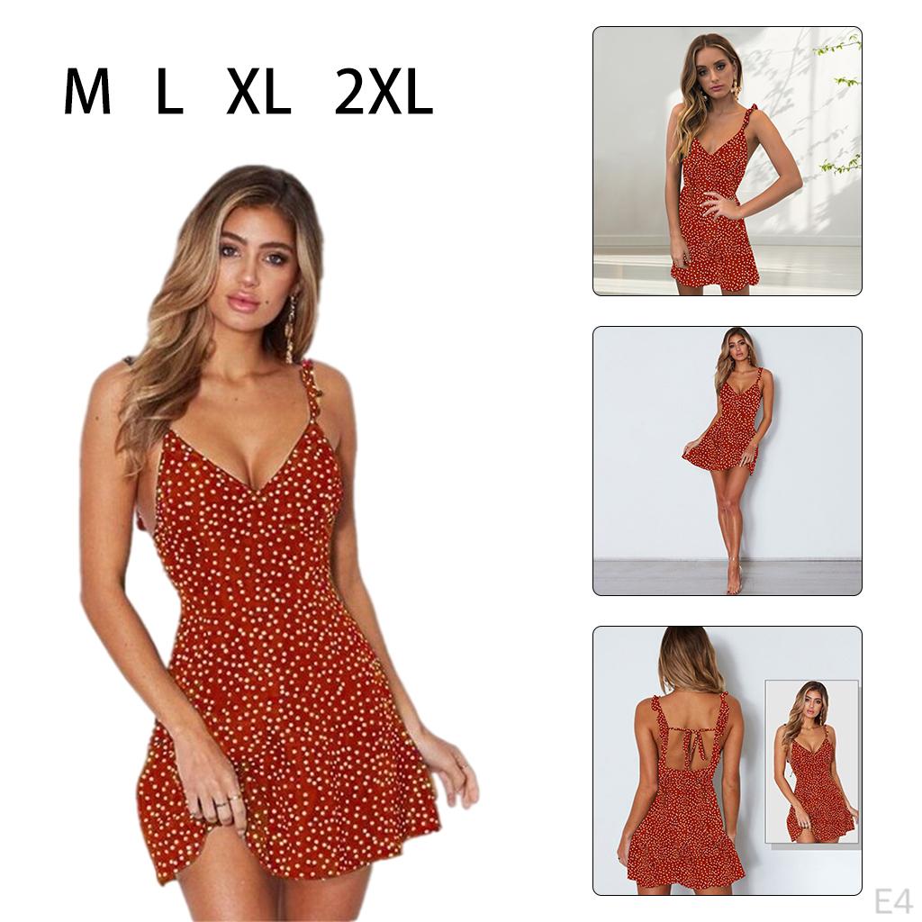 's Casual Short Dress Travel Dresses Beach Party Suspender Skirt for Traveling