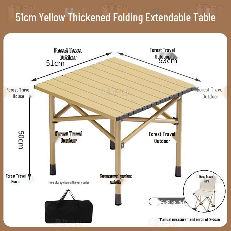 Egg Roll Portable Folding Table and Chair Set for Camping and Picnics