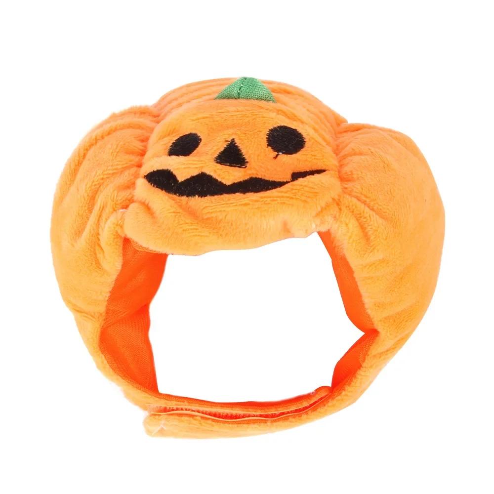 Pet Halloween Pumpkin Hat - Cute Teddy Dress Up with Cat Ears, Costume Headdress for Cats & Small Dogs