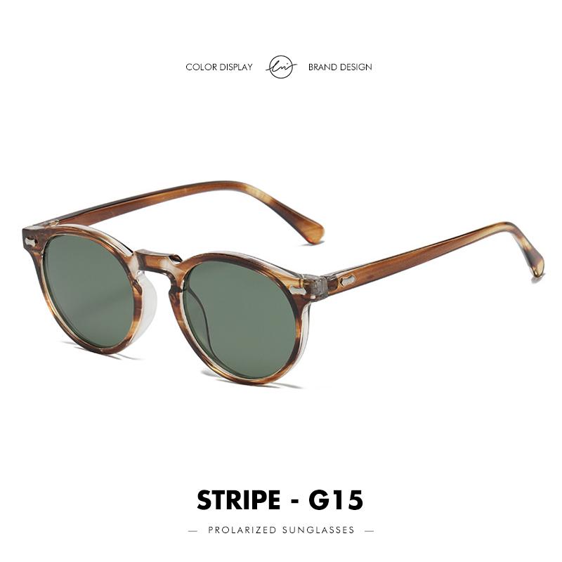 Vintage Thee Kleur Ronde Zonnebril UV400 Bescherming Unisex Klassieke Rijbril Buiten Zonnebril voor Dames Heren Follow Picture