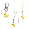 Adorable Yellow Duck Phone Chain Easy To Attach Animal Pendant Keychain Handmade Decoration for Bags and Wallets