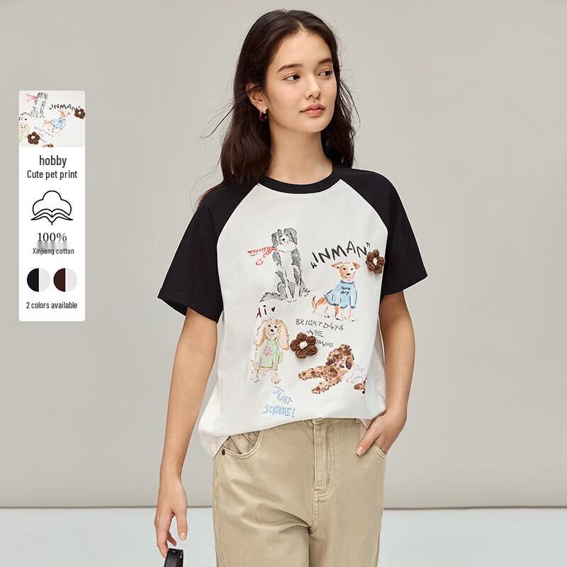 INMAN Women s Fun Print Cotton T-Shirt M