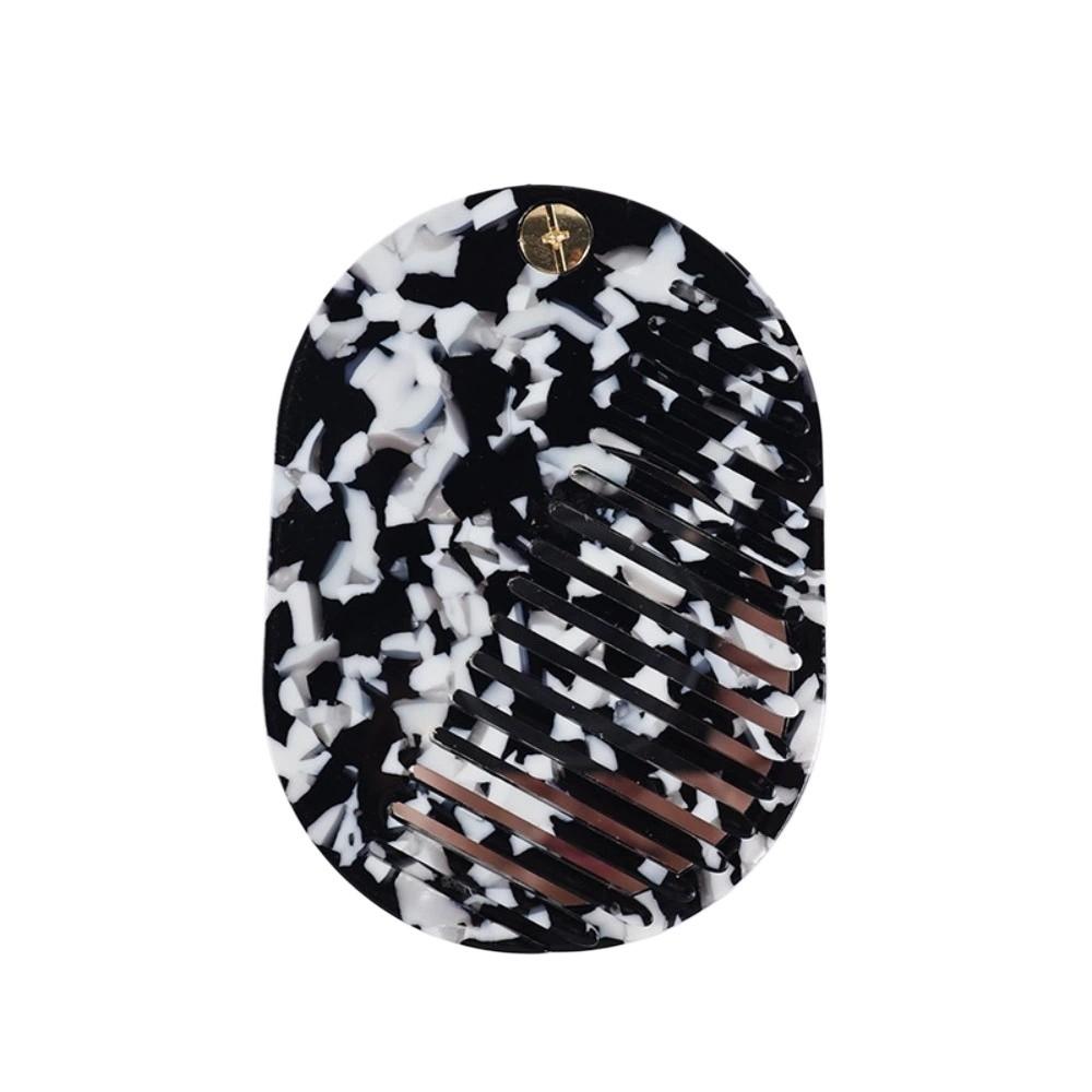 Anti-Static Folding Hair Brush Mini Acetate Makeup Mirror Portable 2-in-1 Comb Mirror  Student Use