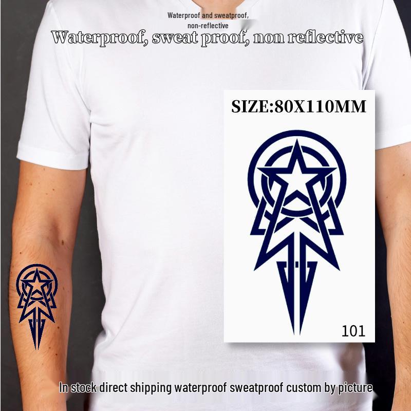 Juice-Based Semi-Permanent Non-Reflective Waterproof Herbal Tattoo Stickers - Sweat-Resistant, Personalized, Internet Celebrity Style