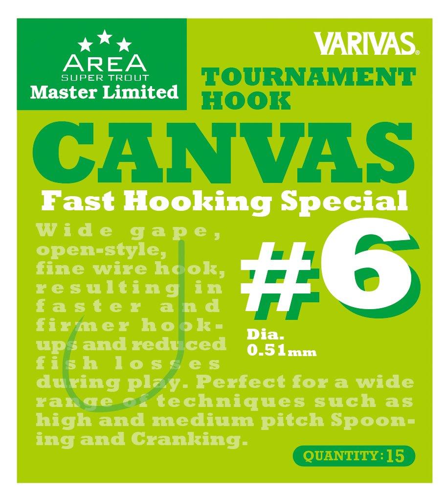 Super Trout Area Master Limited Tournament Hook Canvas #6 #6