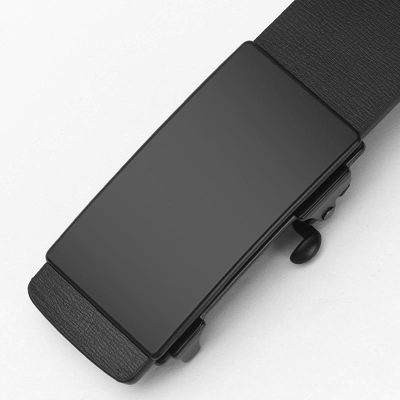 Men's Toothless and Hole free Automatic Buckle Belt Genuine Leather Belt Men's Korean Cowhide Belt