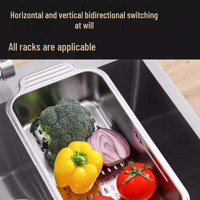 Beifu Expandable 304 Stainless Steel Sink Draining Basket