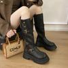 Long Boots for Women, Thick Legs, Big Tube Circumference, Thick-soled High Boots, Thin Boots, Knight Boots, Two Wear Autumn Retro Large-size Women