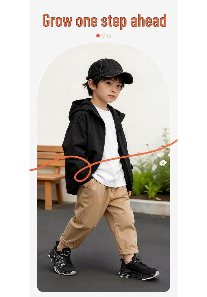 Babu Dou Boys' Breathable Mesh Sports Shoes - 2026 Spring/Autumn Collection for Older Children