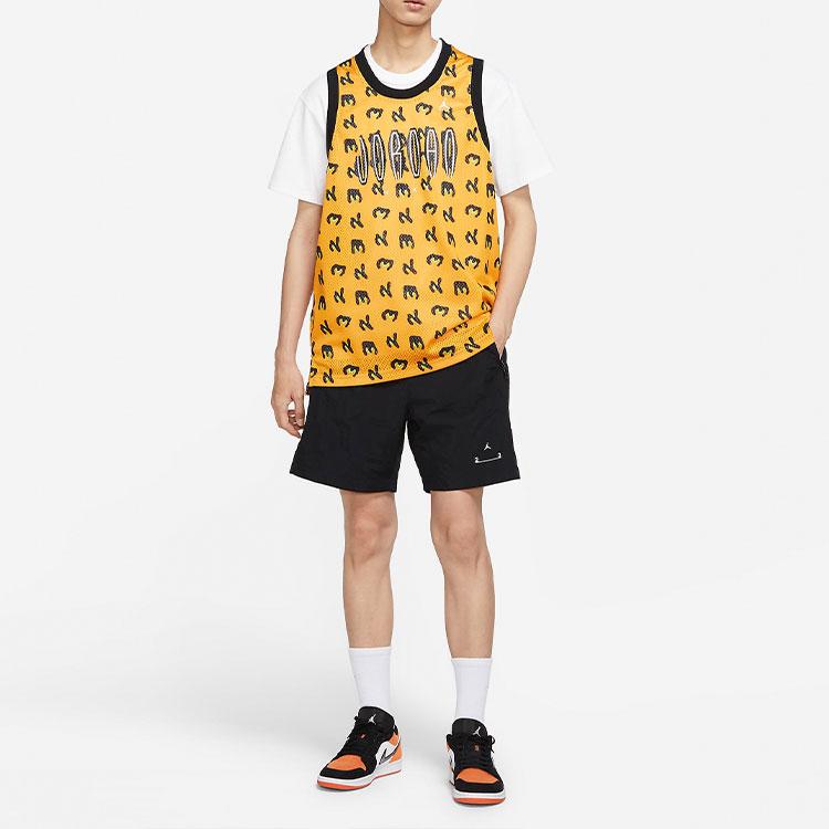 Jordan Solid Color Logo Woven Shorts Men Bottoms Black DQ7876-010