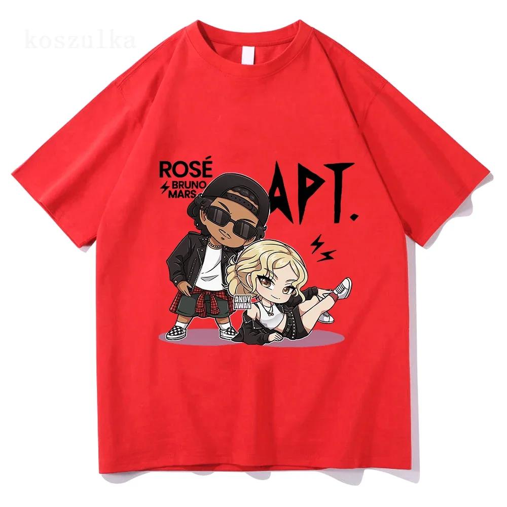 ROSE Bruno Mars APT T Shirt Fashion UnisexWomen Harajuku Graphic TShirt Unisex High Quality Aesthetic Vintage Tees Shirts