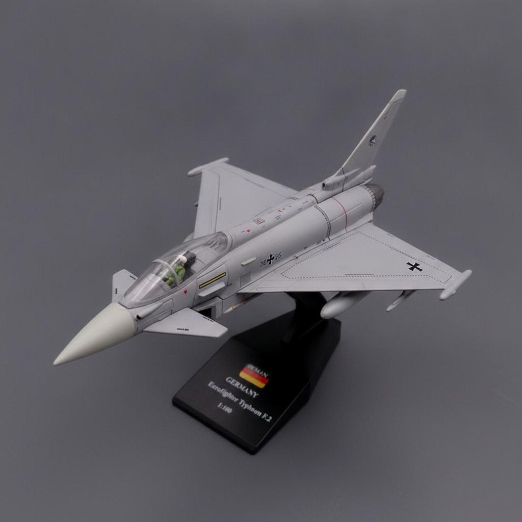 Detailliertes Eurofighter Typhoon Modell Realistisches Kampfflugzeug mit Ständer