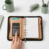 A6 Portfolio Binder Cover PU Leather Work Record Book Loose Leaf Notebook  Office Supplies