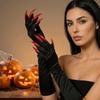 Fancy Props Halloween Cosplay Gloves Long Nails Ghost Claw Mittens  Cosplay Performance