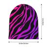 Zebra Stripe Beanie Chemo Hat Unisex Daily Headwear Knitted Hat Scarf Nightcap Slouchy Skull Cap for Women Men