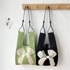 Knot Wrist Tote Handmade Knit Handbag Reusable Casual Bow Tie Knot Wrist Bag Fashion Shopping 20x36cm Knitted