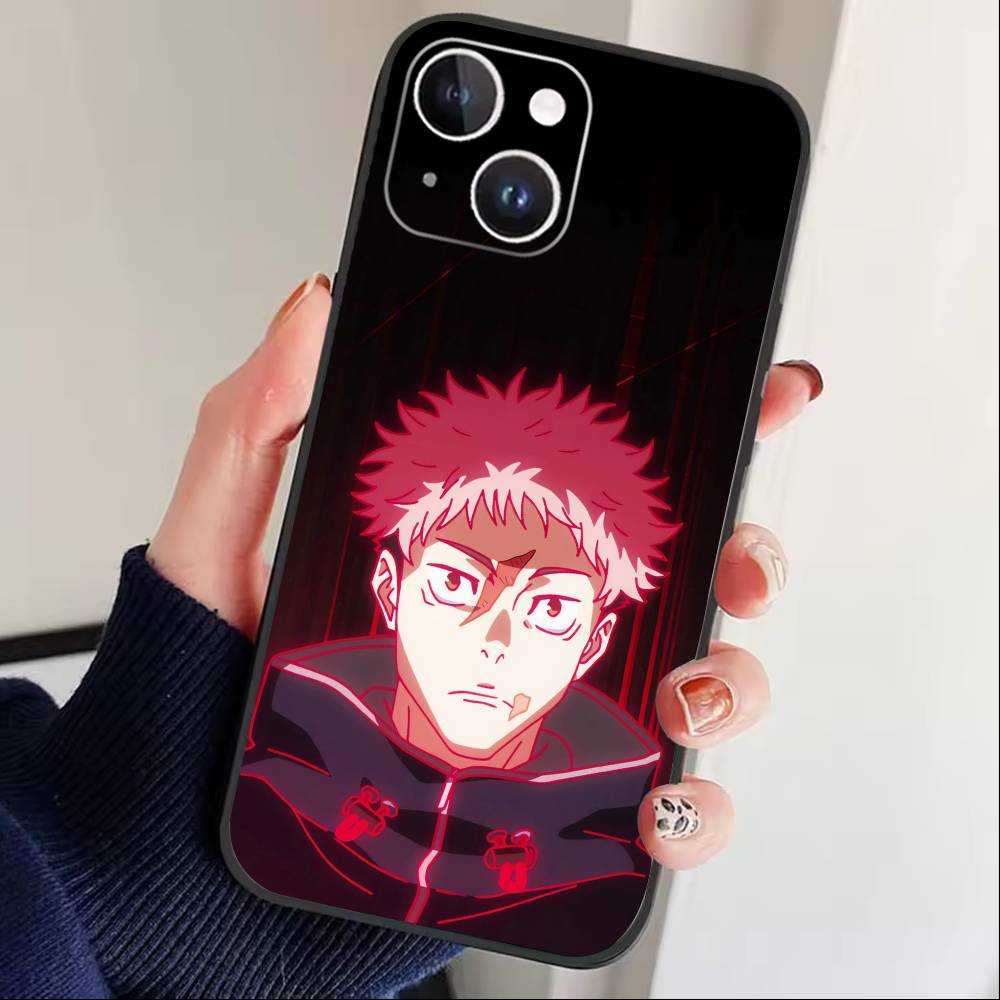 Jujut-su I-Ichiji H-Kaisen Phone Case For iPhone 16,15,14,13,12,17,Pro Max,Plus Silicone Black Case
