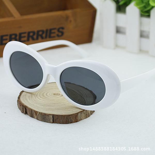 Sunglasses, Retro Round Frame Trendy Sunglasses, Personalized Sunglasses 9750 белый