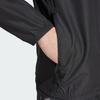 adidas Gym+ Hooded Logo Print Zip-Up Long Sleeve Jacket Men Outerwear Black IN5838