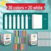 Large Dustless Erasable Chalk Set - Water-Soluble, Colored & White for Teachers & Kids