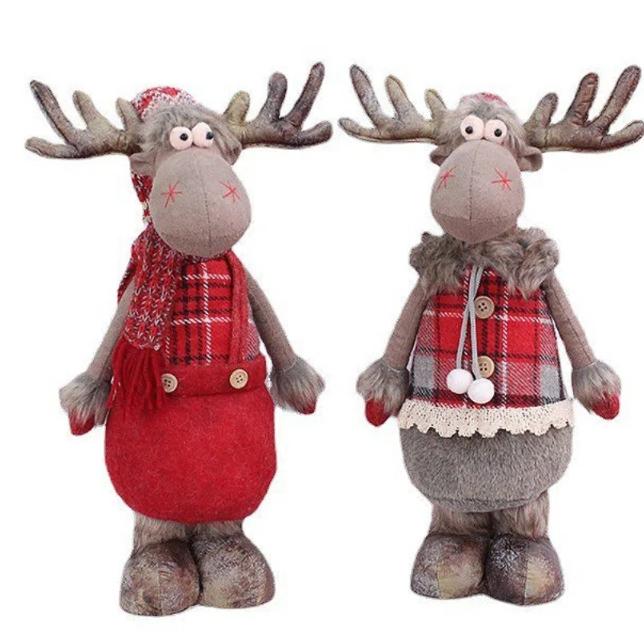 Soft Christmas Elk Telescopic Doll Festival Merry Christmas Decoration New Year Supplies